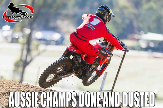 Bay of Plenty rider Brodie Connolly (Honda), with the Australian MX2 title in the bag for 2024. 