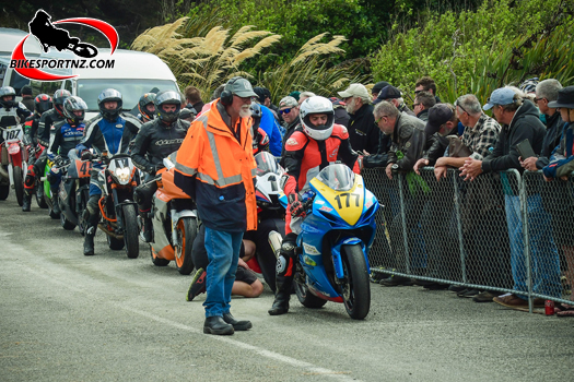 The Hill Climb segment of the 2024 Burt Munro Challenge week drew plenty of people to Bluff Hill on Thursday. Photo by Andy McGechan, BikesportNZ.com