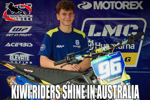 Karaka’s Hayden Draper (Husqvarna), winner of the younger of the two 200-250cc classes in Australia at the weekend. Photo by Andy McGechan, BikesportNZ.com