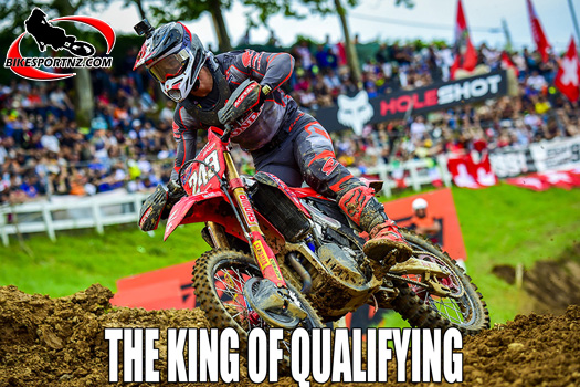 Slovenian five-time world champion Tim Gajser (Honda), fastest man in qualifying races in 2024.