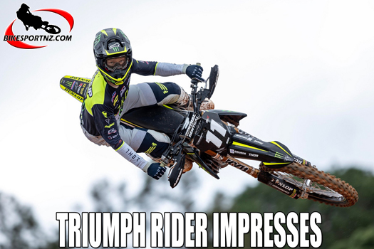 Danish rider Mikkel Haarup (Triumph), impressive in Lombok at the weekend. 