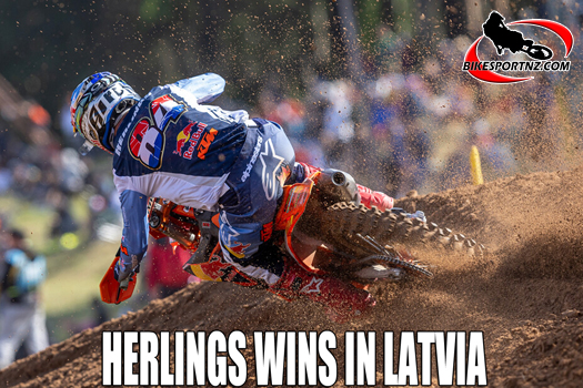 Dutch star Jeffery Herlings (KTM), top rider in the MXGP class in Latvia at the weekend.