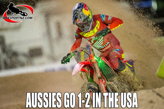 Australian Jett Lawrence (Honda), overall winner of the 2024 SuperMotocross Championships. 