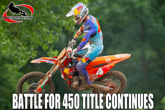 KTM rider Chase Sexton continues to lead the way in the premier 450cc class after his solid rides at Budds Creek at the weekend.