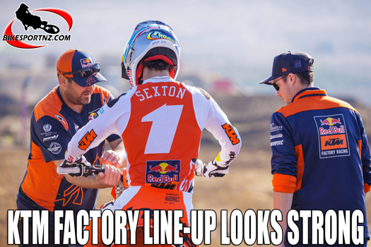 Defending 450cc supercross champion Chase Sexton, hoping to do the same for KTM that he did for Honda last season.